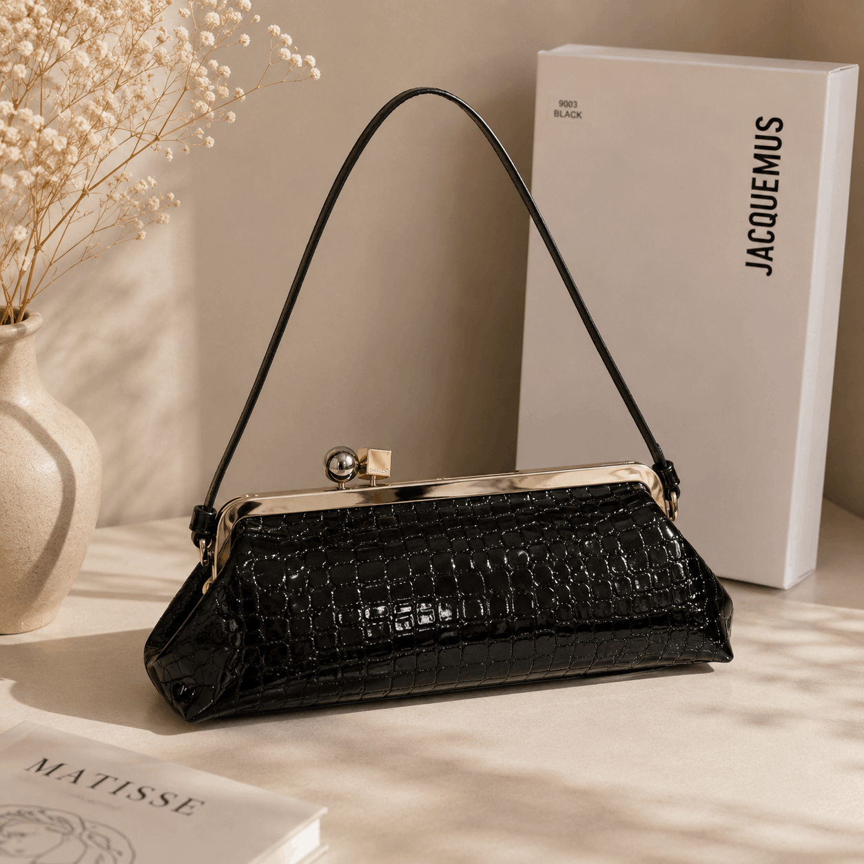 Vintage Croc Frame Shoulder Bag