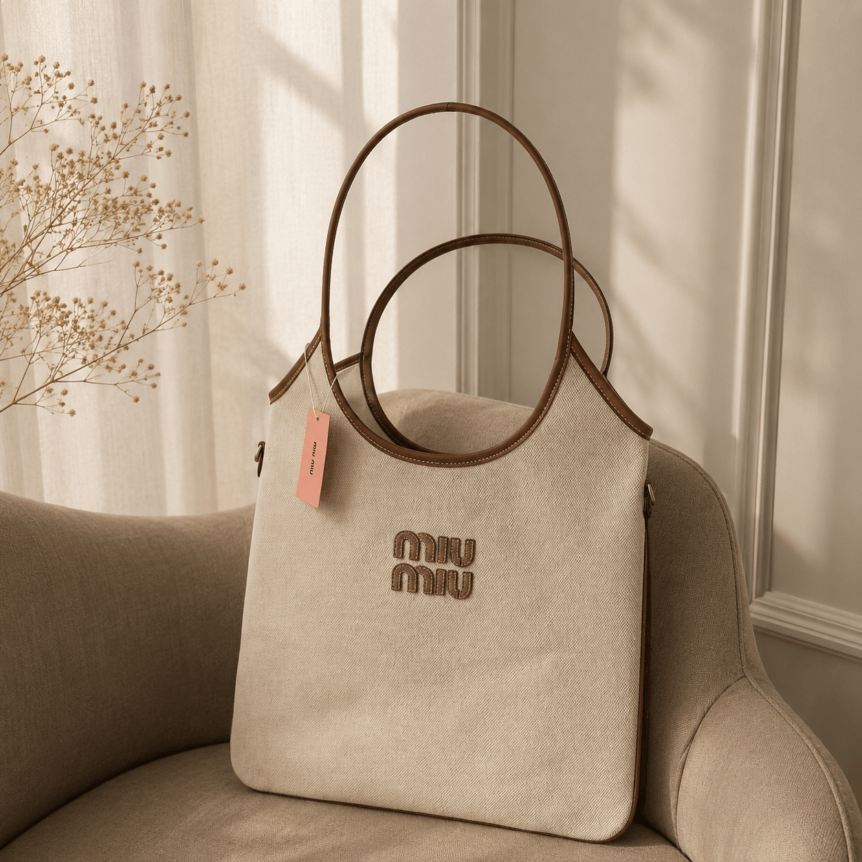 Ivory Canvas Everyday Tote Bag
