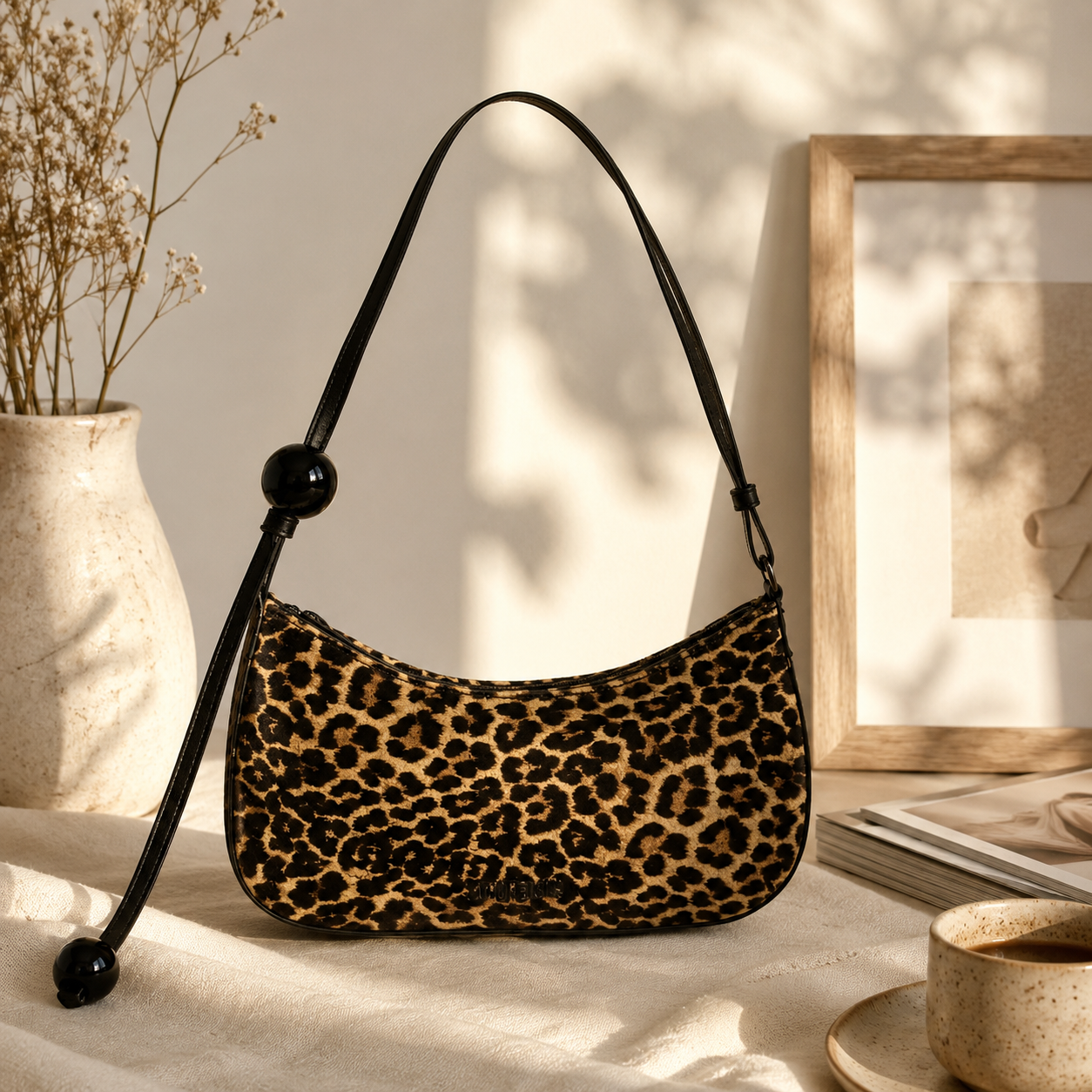 Leopard Print Shoulder Bag for Women