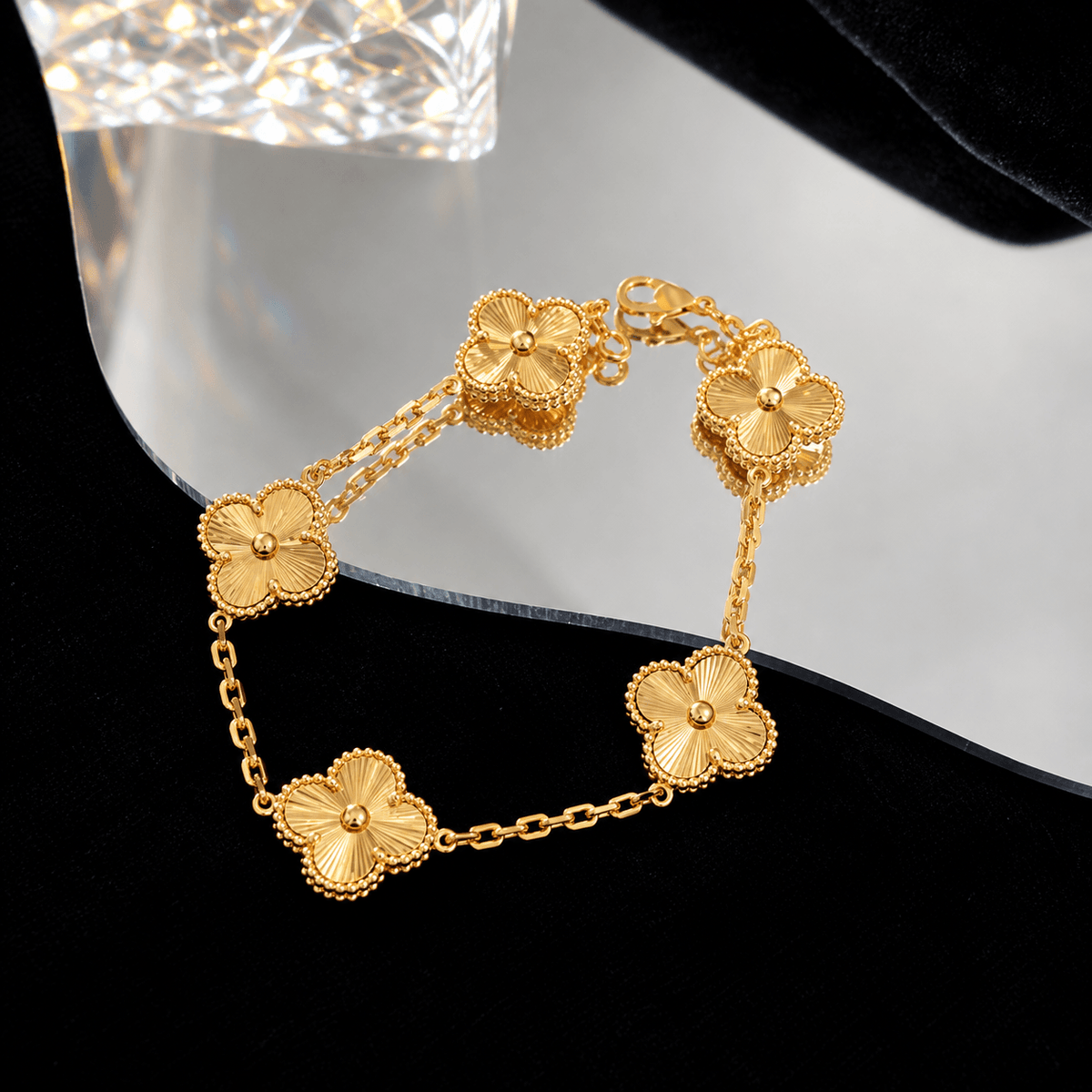 Golden Petal Bloom Bracelet