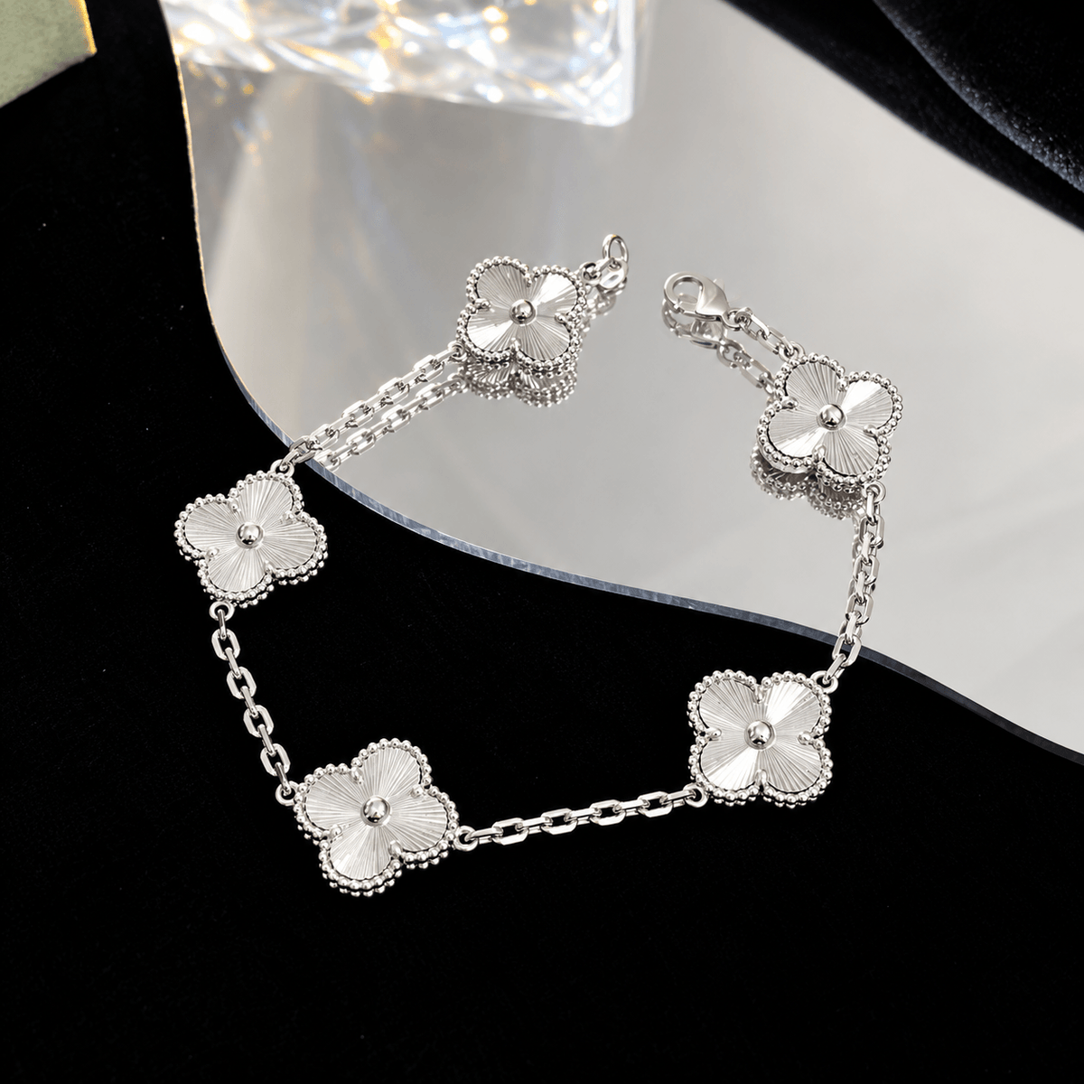 Silver Petal Bloom Bracelet