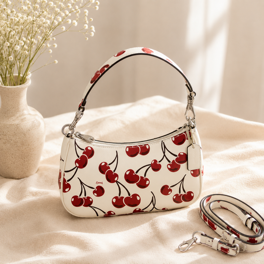 Cherry Prints, Timeless Style: Meet the Navirea Cherry Shoulder Bag
