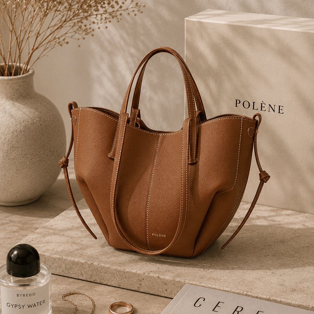 Classic Brown Leather Tote