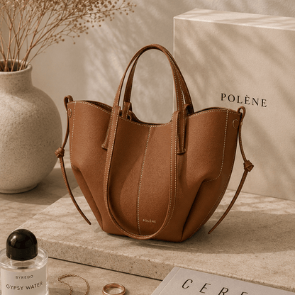 Classic Brown Leather Tote