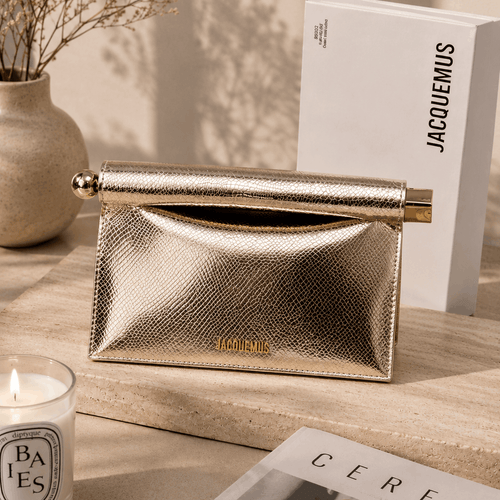 Gold Metallic Clutch Bag