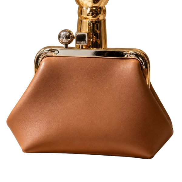Vintage-Inspired Leather Clutch Bag