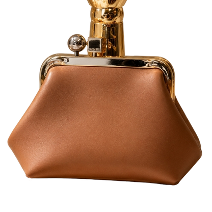 Vintage-Inspired Leather Clutch Bag