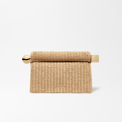 Woven Straw Clutch Bag