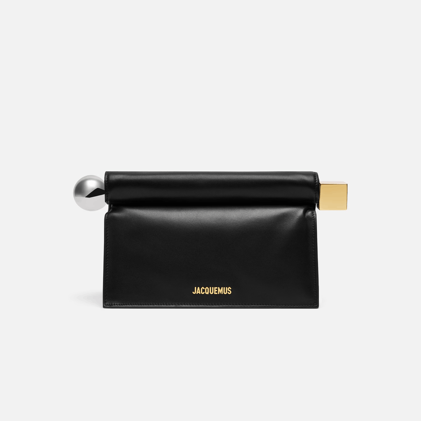 Black Leather Evening Clutch