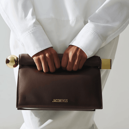 Chocolate Brown Leather Clutch