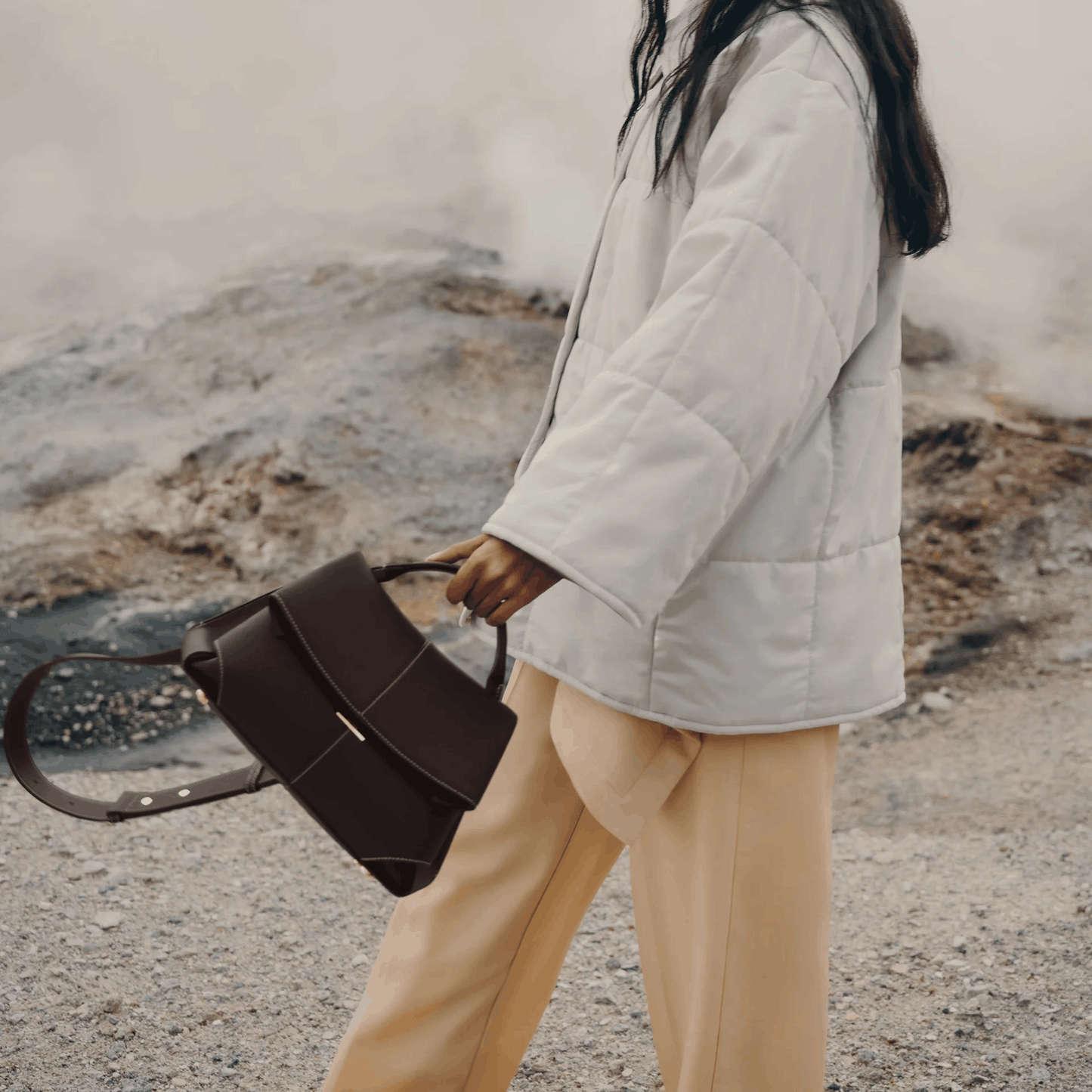 Chocolate Brown Leather Handbag