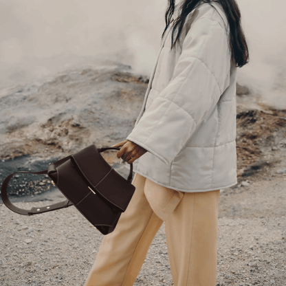 Chocolate Brown Leather Handbag