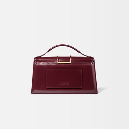 Burgundy Leather Top Handle Bag