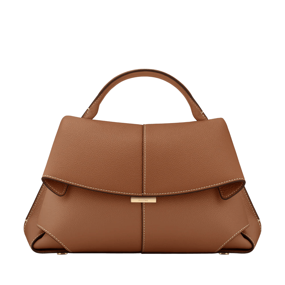Elegant Leather Top Handle Bag