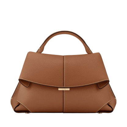 Elegant Leather Top Handle Bag