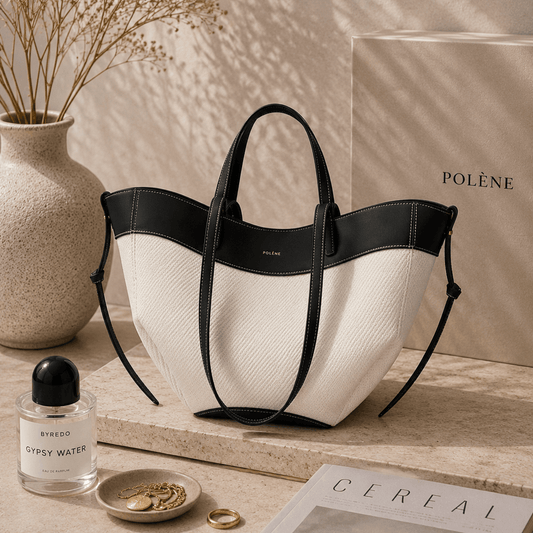 Canvas Tote with Black Trim