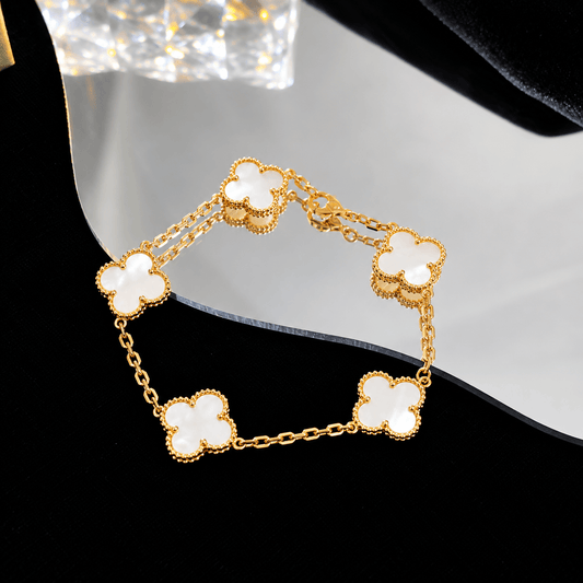 Ivory Bloom Clover Bracelet