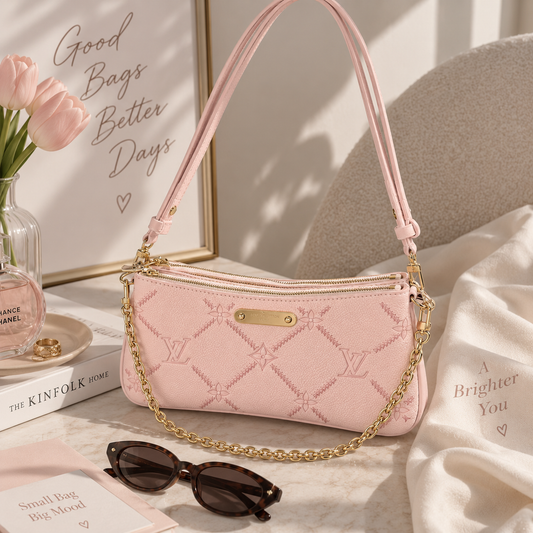 Blush Pink Chain Shoulder Bag
