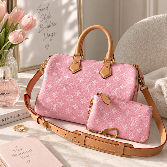 Blush Pink Boston Handbag