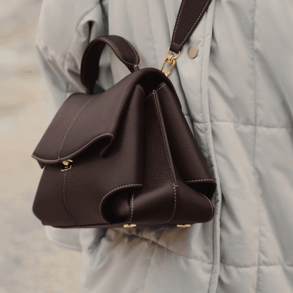 Chocolate Brown Leather Handbag