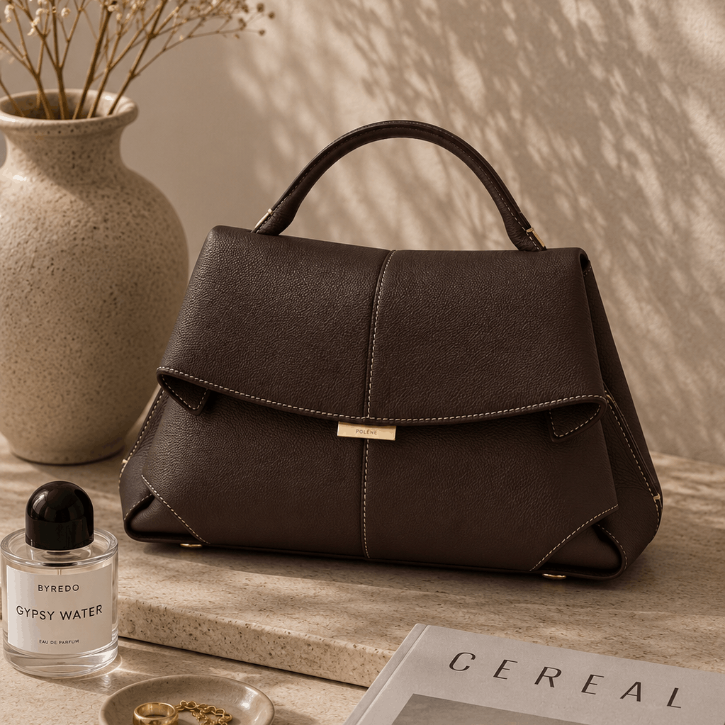 Chocolate Brown Leather Handbag