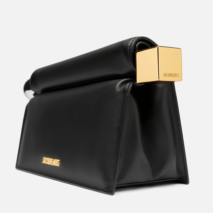 Black Leather Evening Clutch