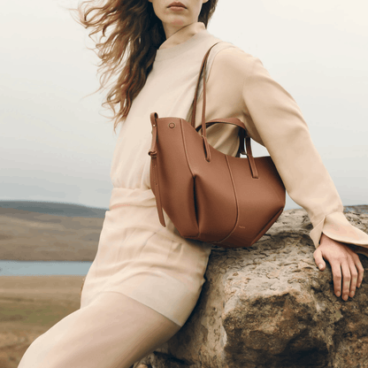 Classic Brown Leather Tote