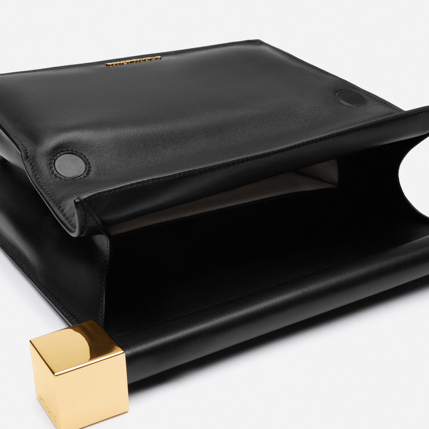 Black Leather Evening Clutch