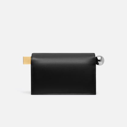 Black Leather Evening Clutch