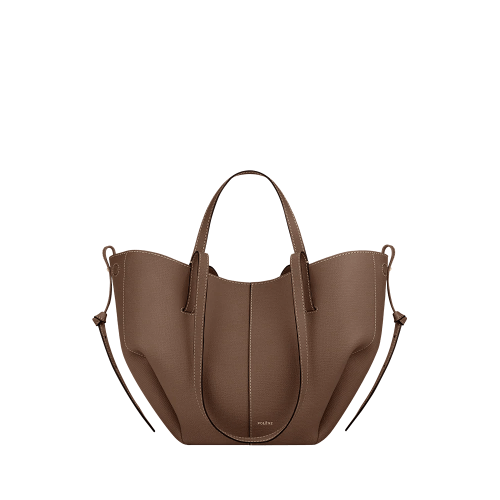 Taupe Leather Tote Bag