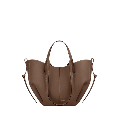 Taupe Leather Tote Bag