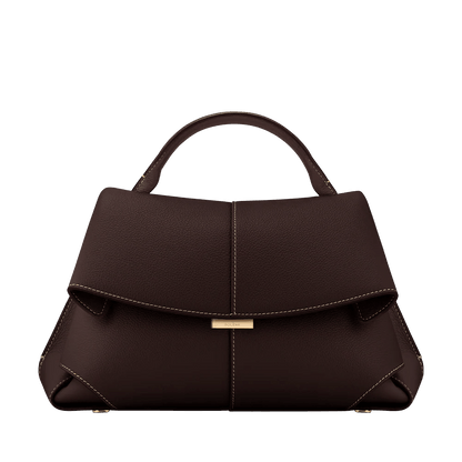Chocolate Brown Leather Handbag