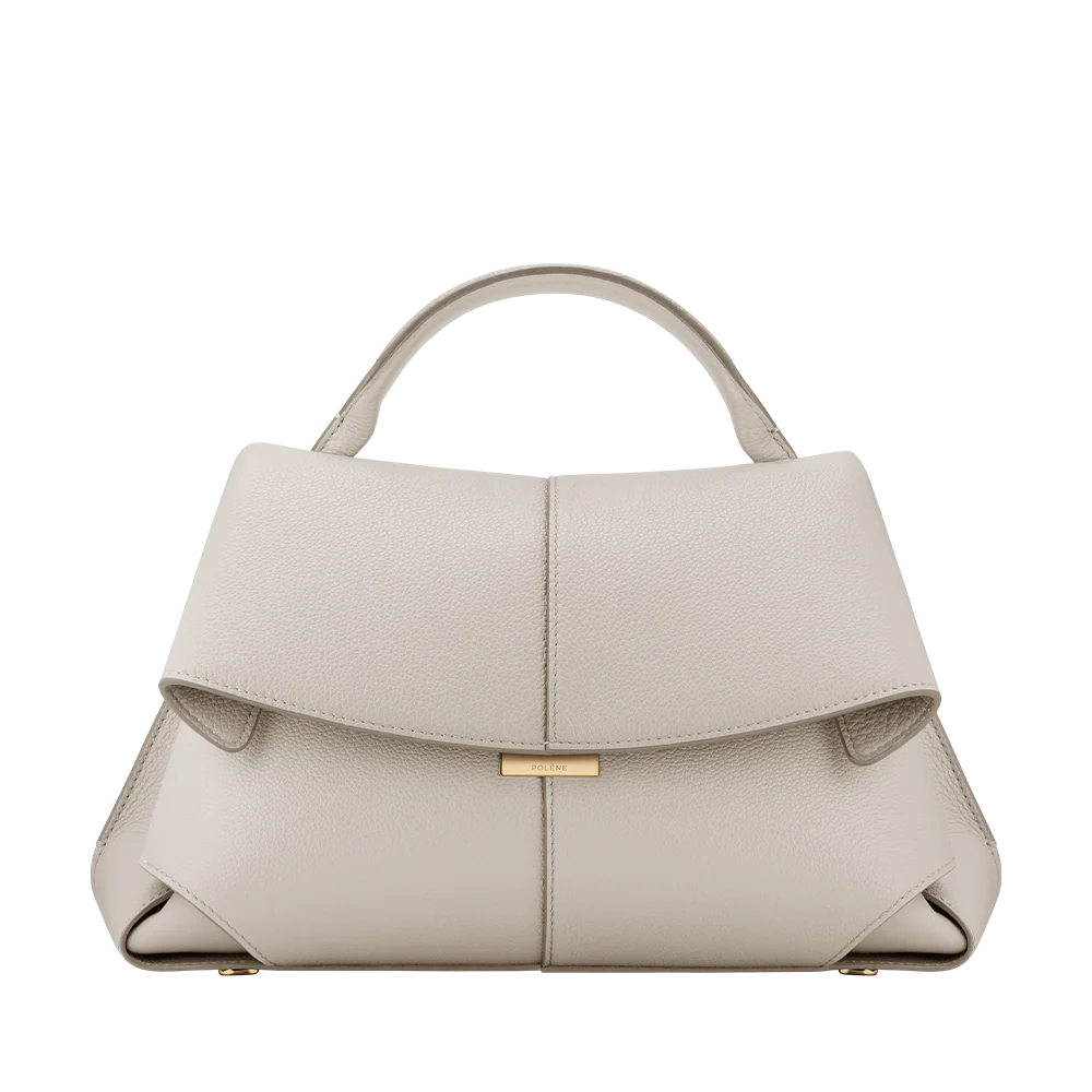 Elegant Ivory Leather Handbag