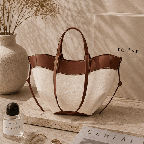 Canvas Leather Tote Bag